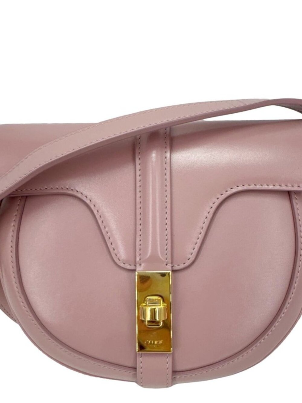 Celine Besace 16 Satinated Calfskin Leather Crossbody Bag Pink